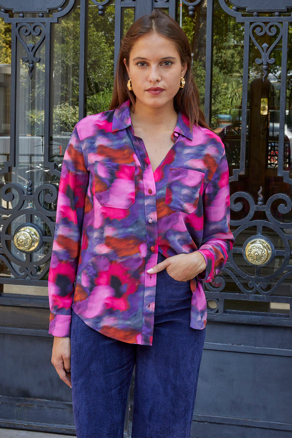 Chemisier en soie Flora Pivoine - Image 8