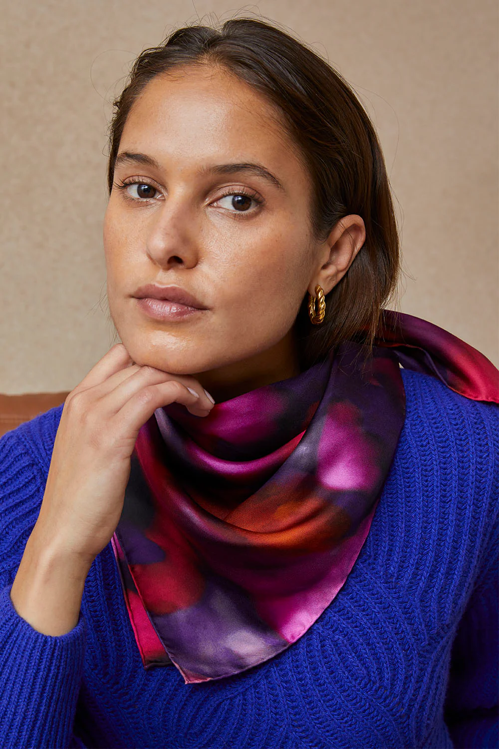 Foulard en soie Flora Pivoine - Image 5