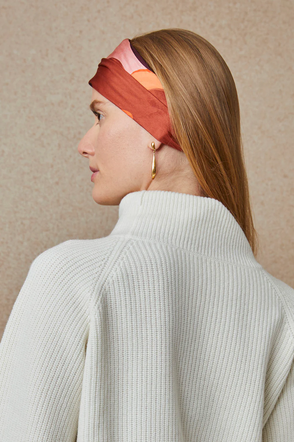 Foulard en soie L'Envol Terracotta - Image 8