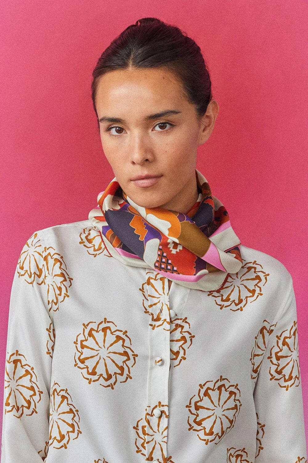 Foulard en soie Royaume Champignon - Image 4
