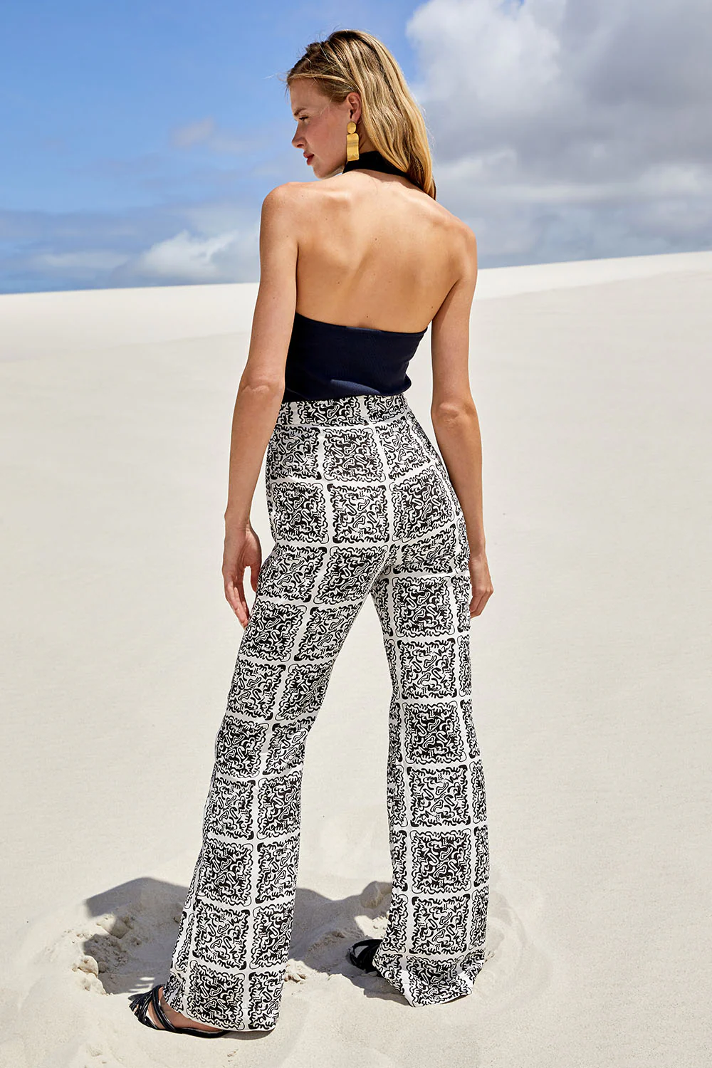 Pantalon Anasa Fusion Noir et Blanc - Image 4