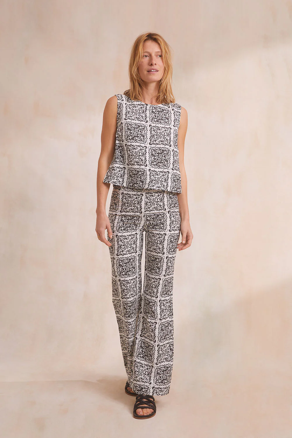 Pantalon Anasa Fusion Noir et Blanc - Image 6