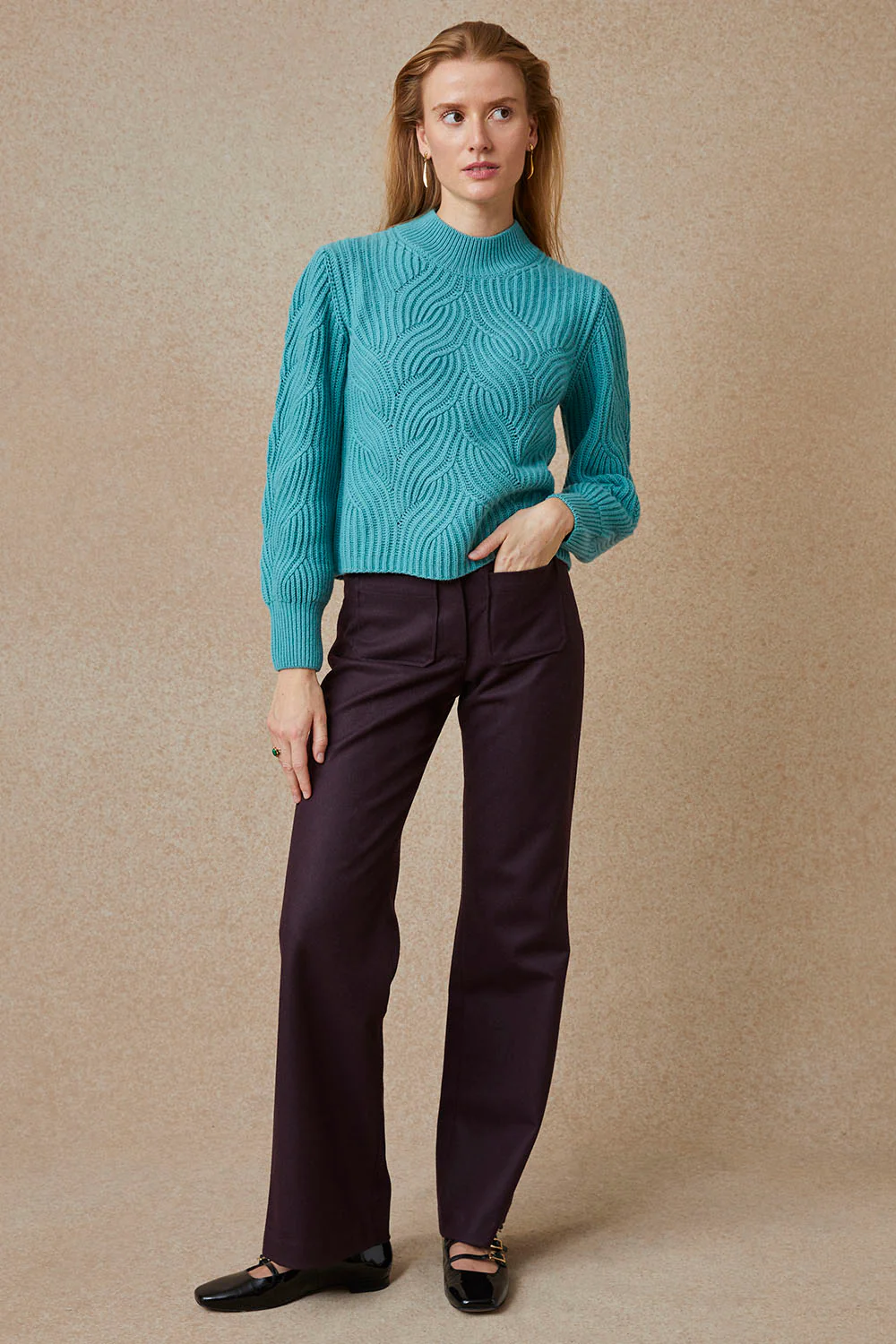 Pantalon Enchanteur Aubergine - Image 3