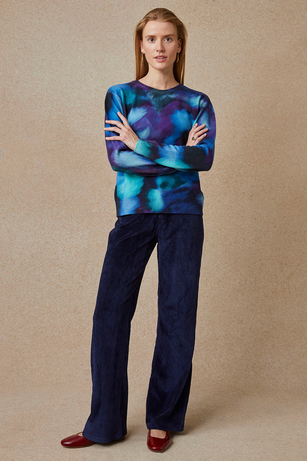 Pantalon Idéaliste en velours Bleu Nuit - Image 5
