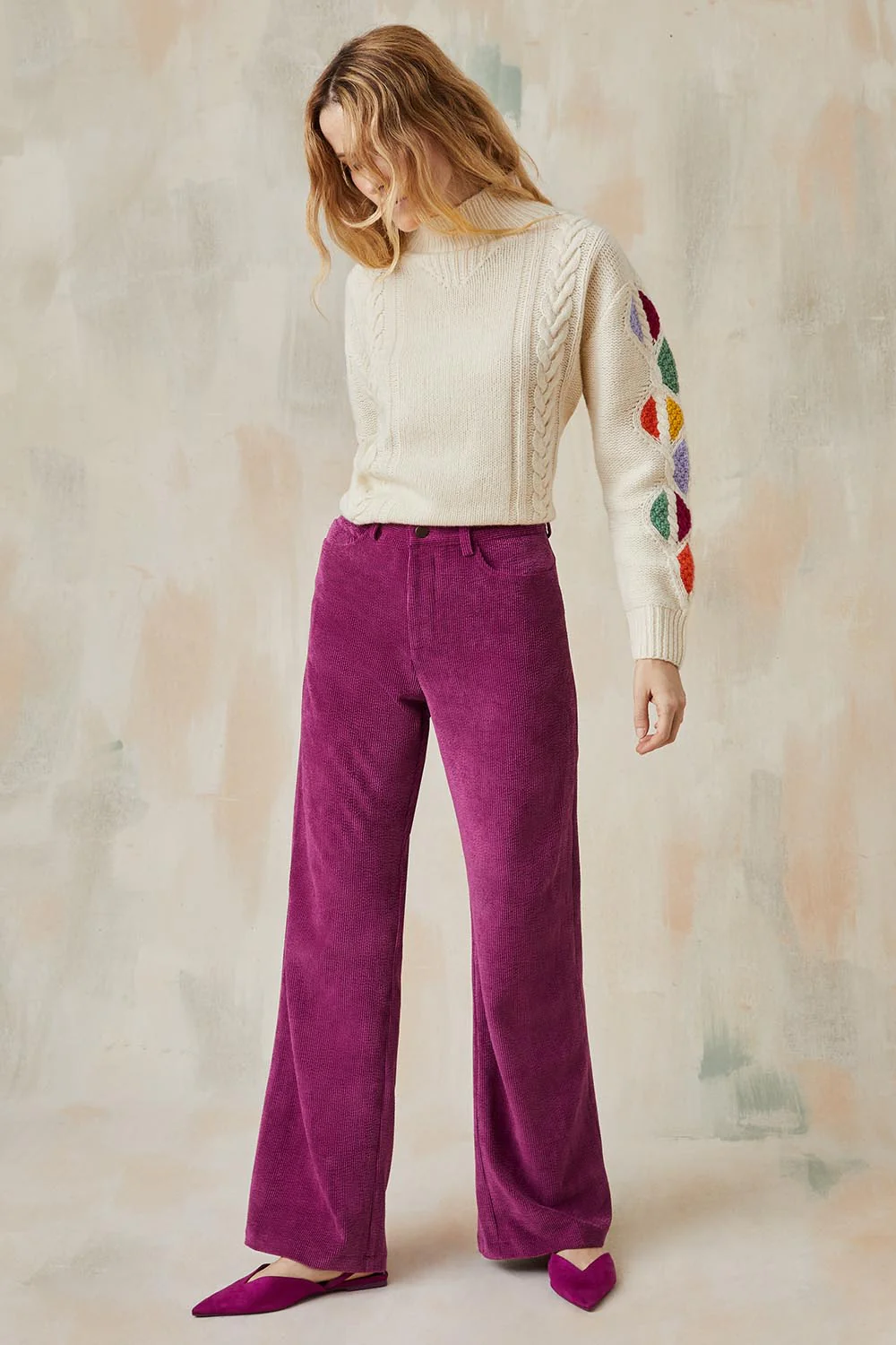 Pantalon Idéaliste en velours Camélia - Image 5