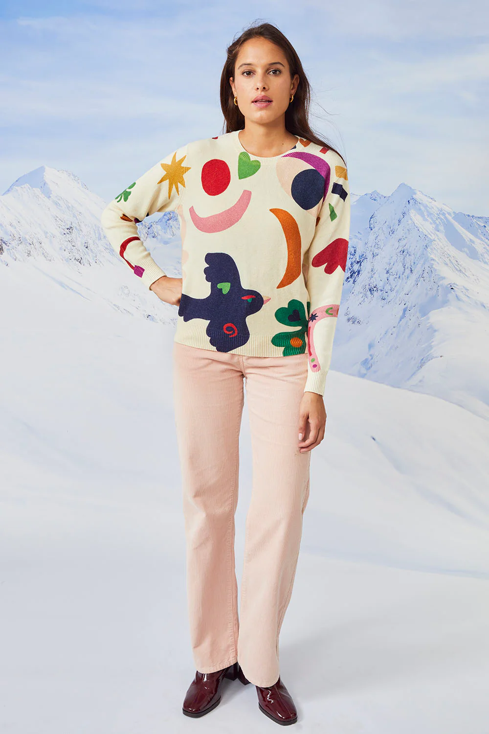 Pantalon Idéaliste en velours Rose Poudré - Image 5
