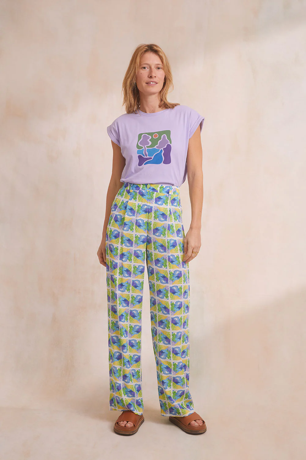 Pantalon Olympe en soie Positano - Image 2