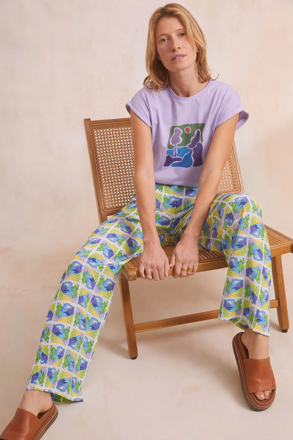 Pantalon Olympe en soie Positano - Image 4