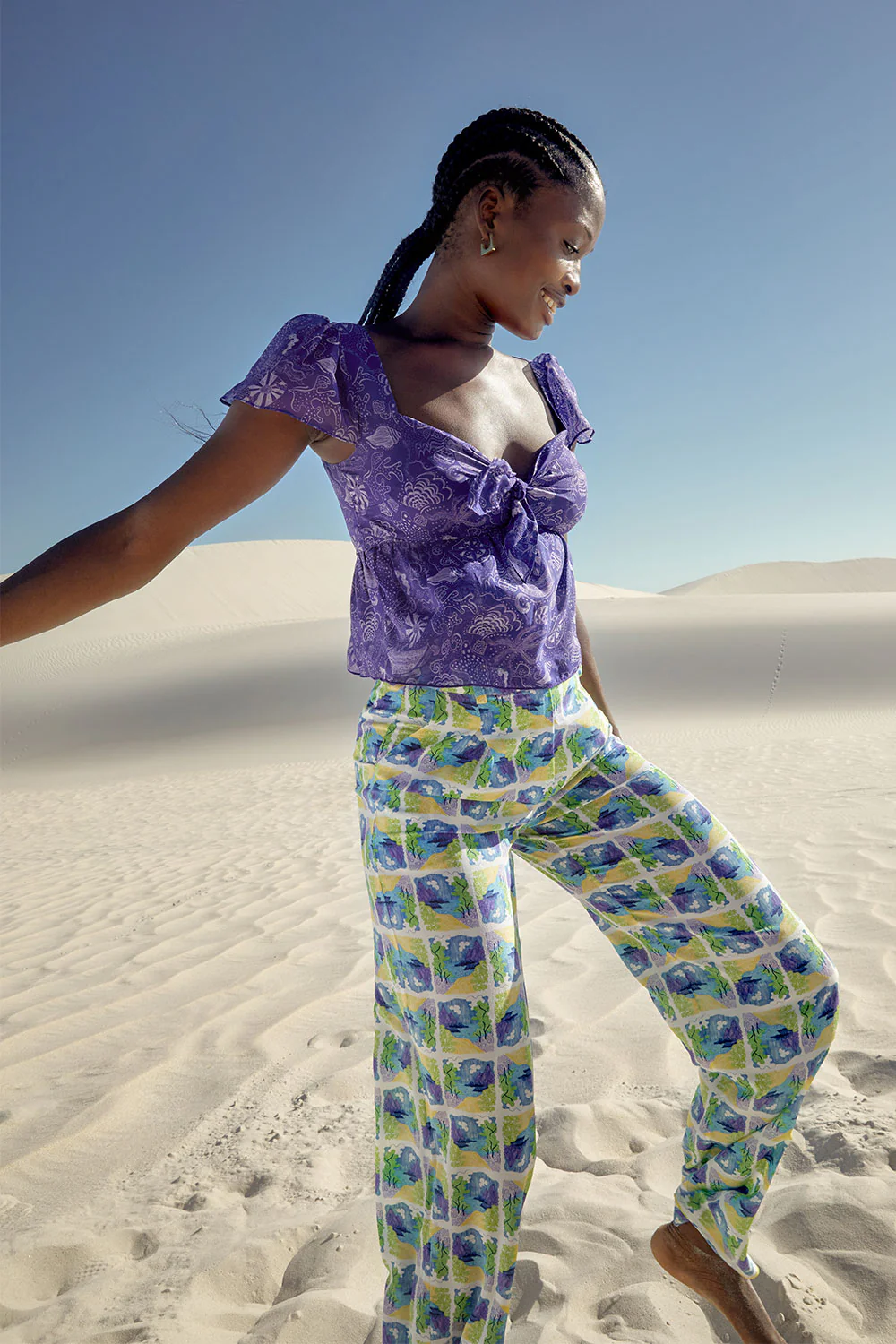 Pantalon Olympe en soie Positano - Image 8