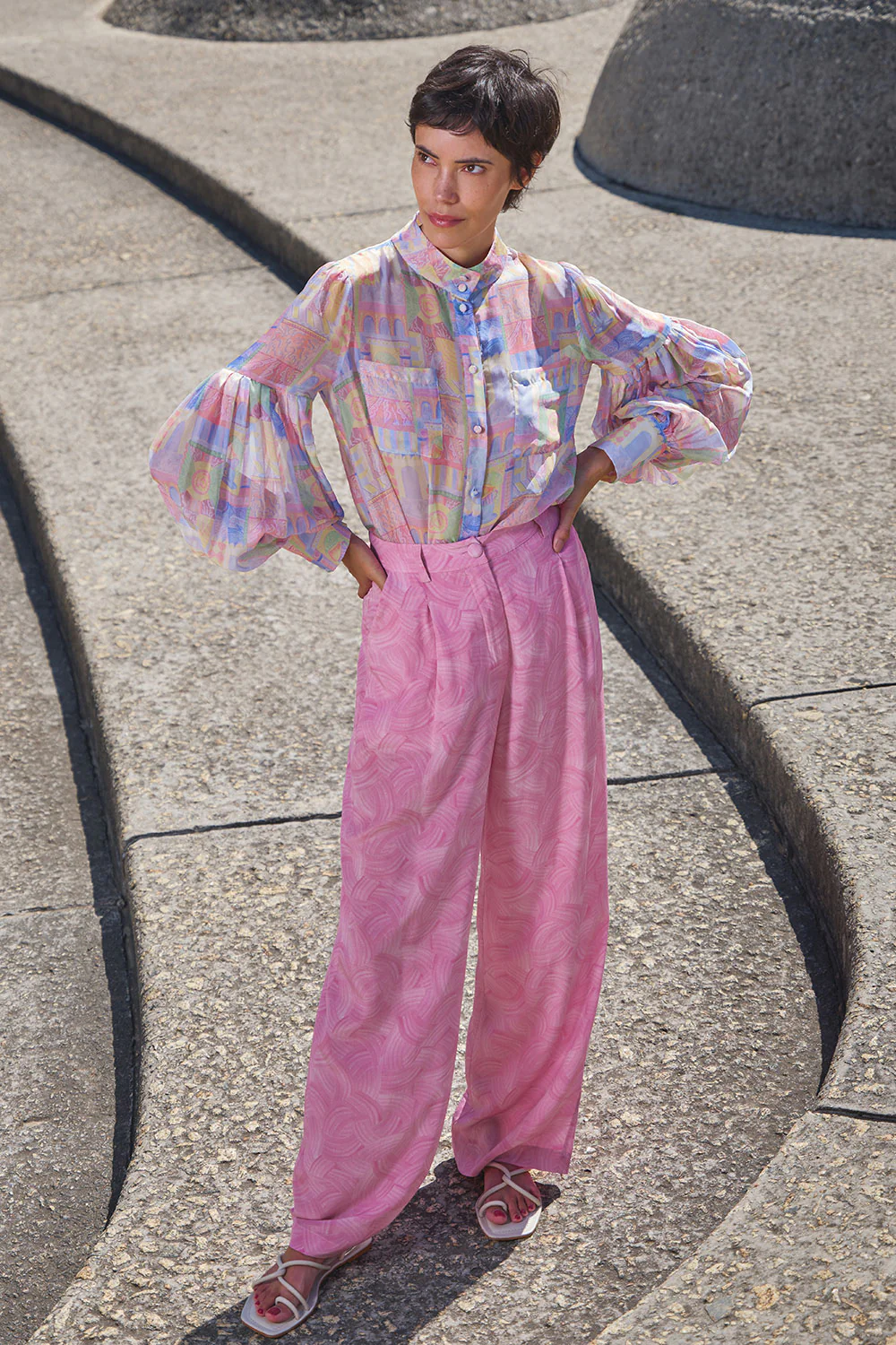 Pantalon Olympe en soie Rivière Bubble - Image 5