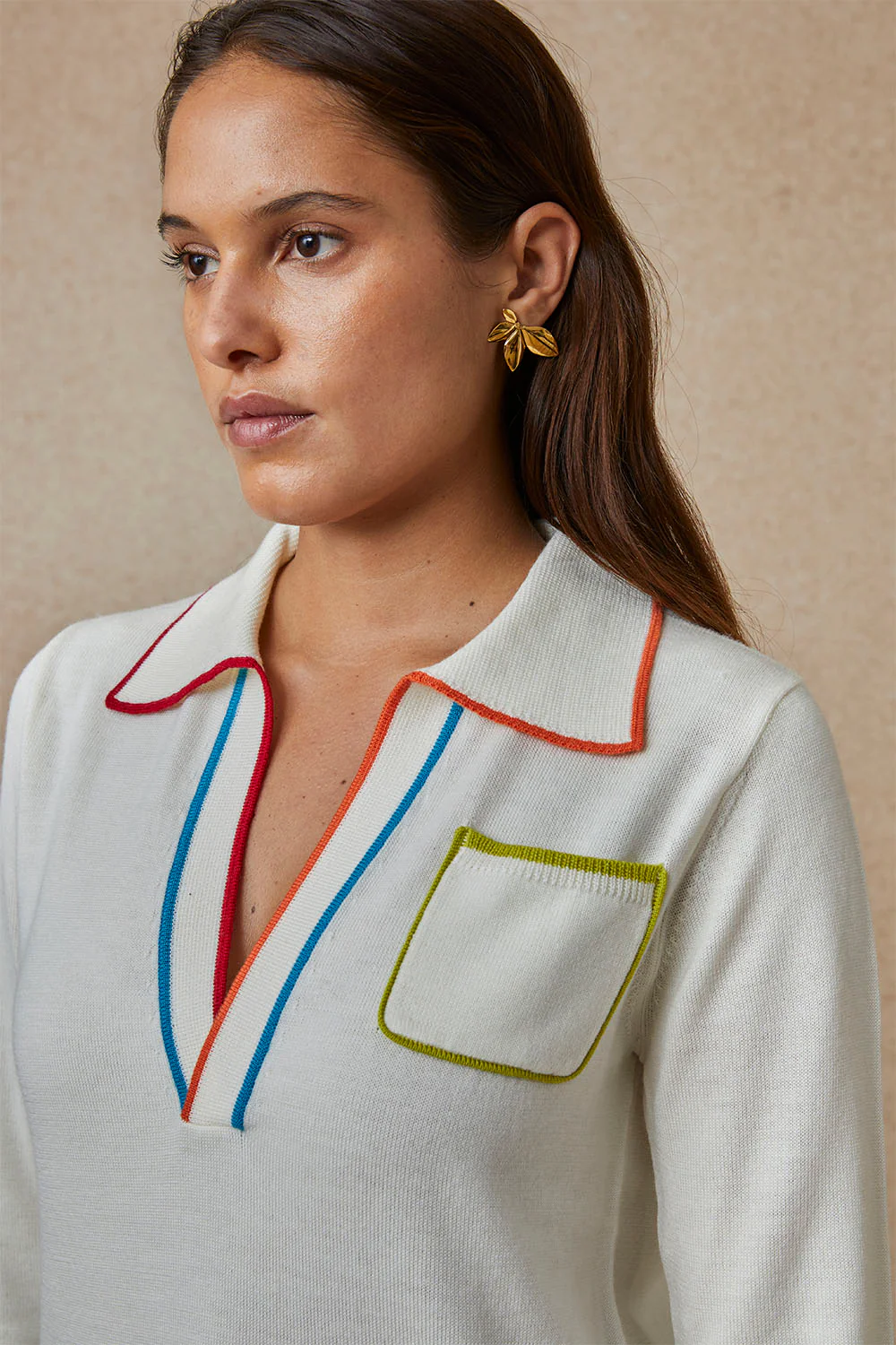 Pull Paolo Ecru en Laine - Image 7