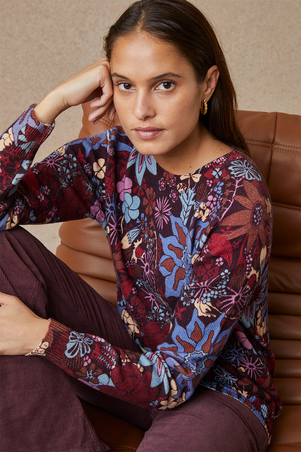 Pull Trèfle Rubis en Laine - Image 3