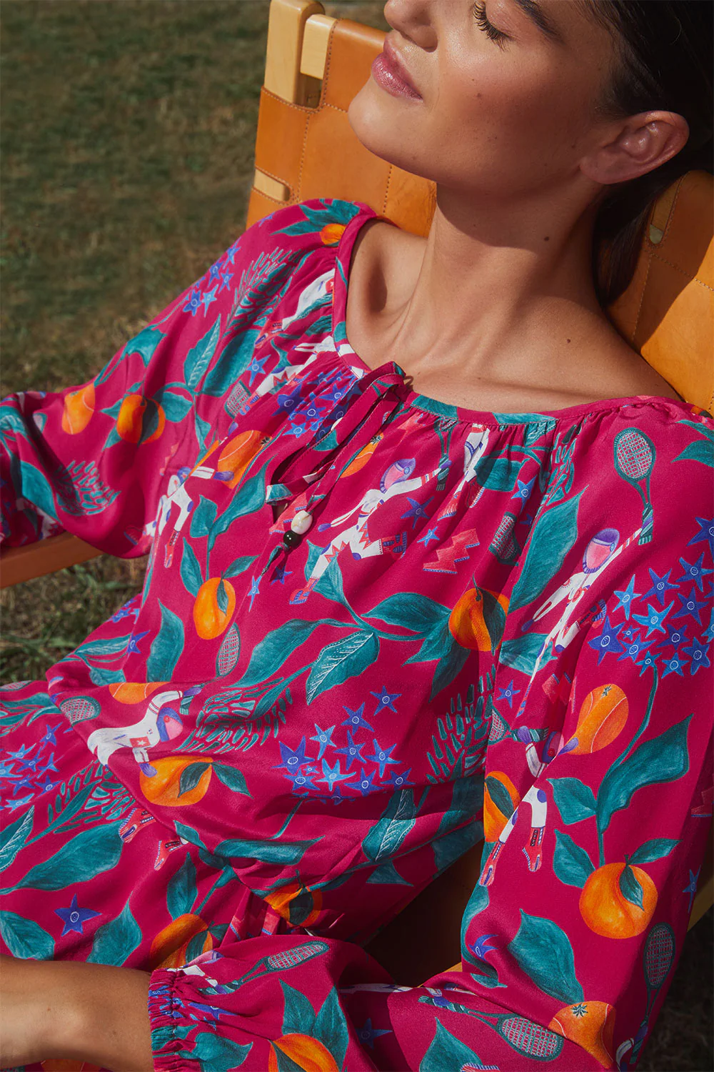 Robe Radieuse en soie Astro Tennis - Image 5
