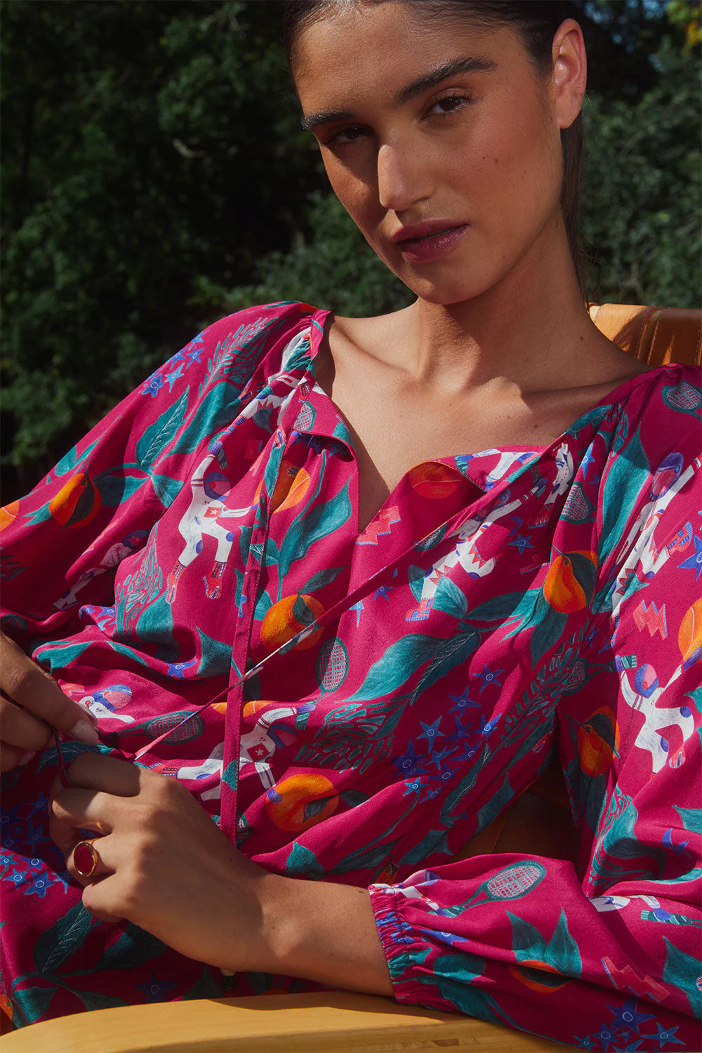 Robe Radieuse en soie Astro Tennis - Image 6