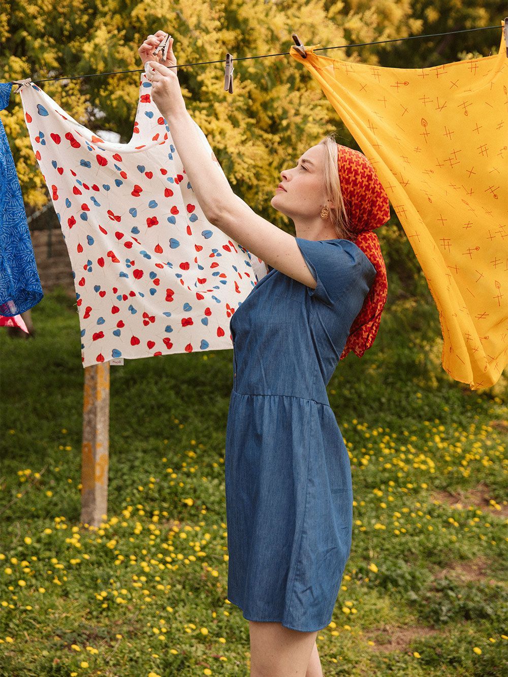 Robe Frivole en lyocell Bleu Denim - Image 2
