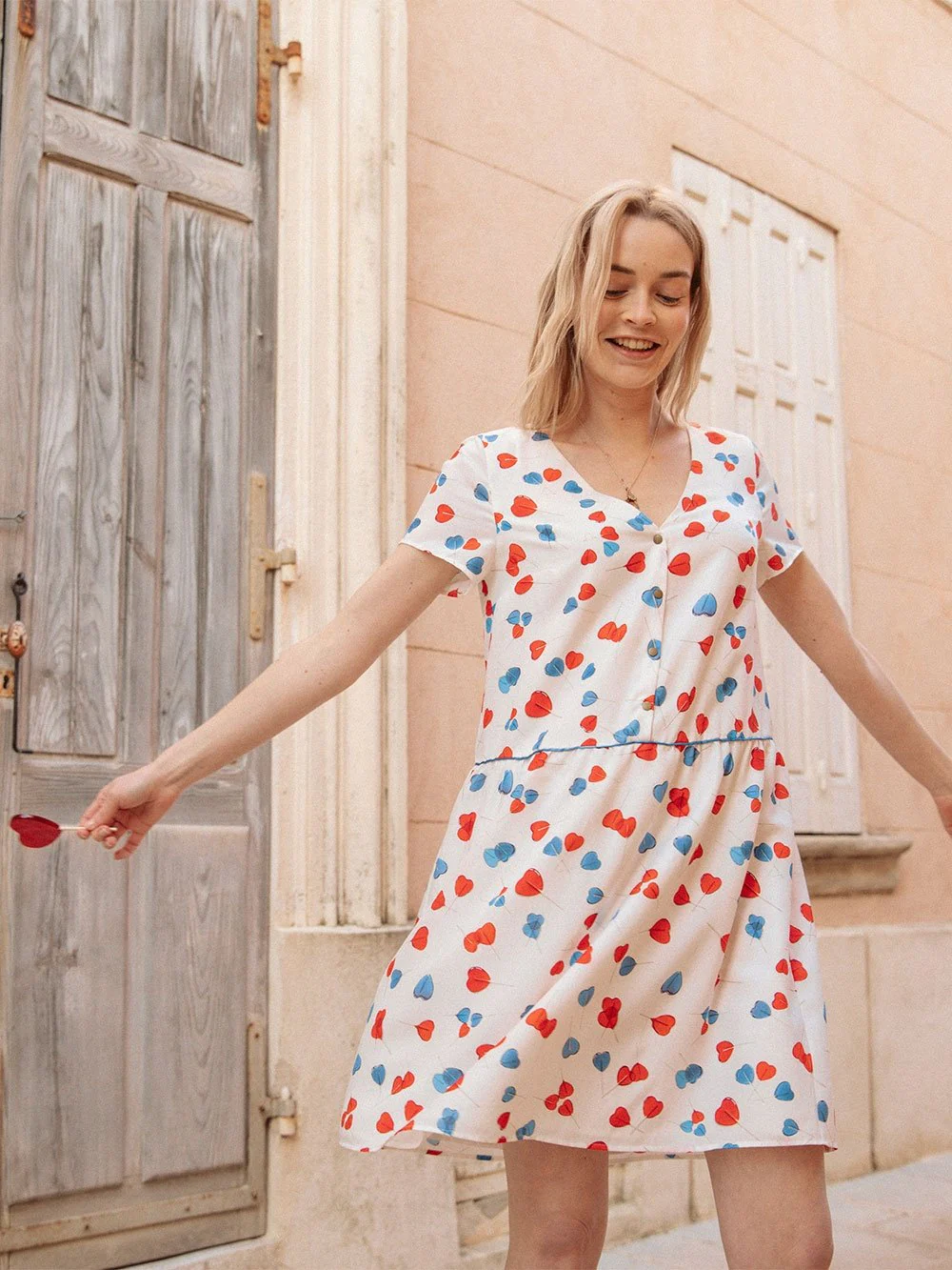 Robe T-shirt en soie coton Les Sucettes