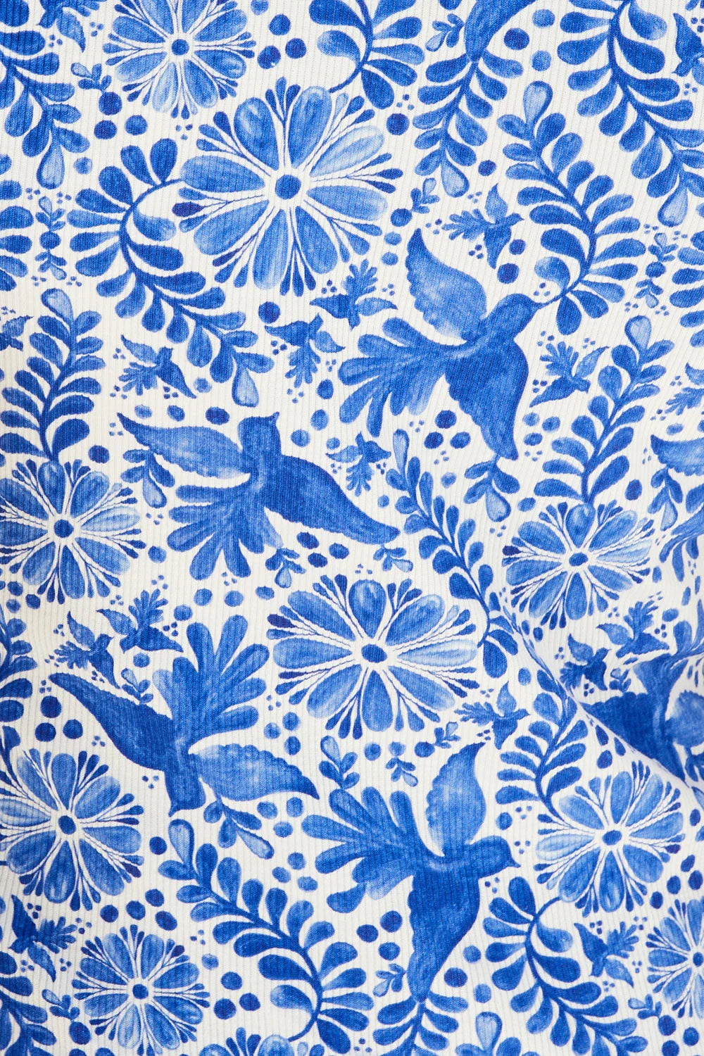 T-shirt Paresseuse en coton Oiseau de Nuit Bleu - Image 3